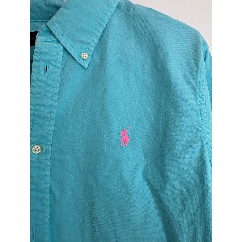 Ralph Lauren Custom Fit Button Down Shirt Preppy Old Money Country Club Luxury - Picture 3 of 6